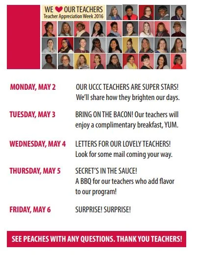 Teacher Appreciation Week May 2-6
