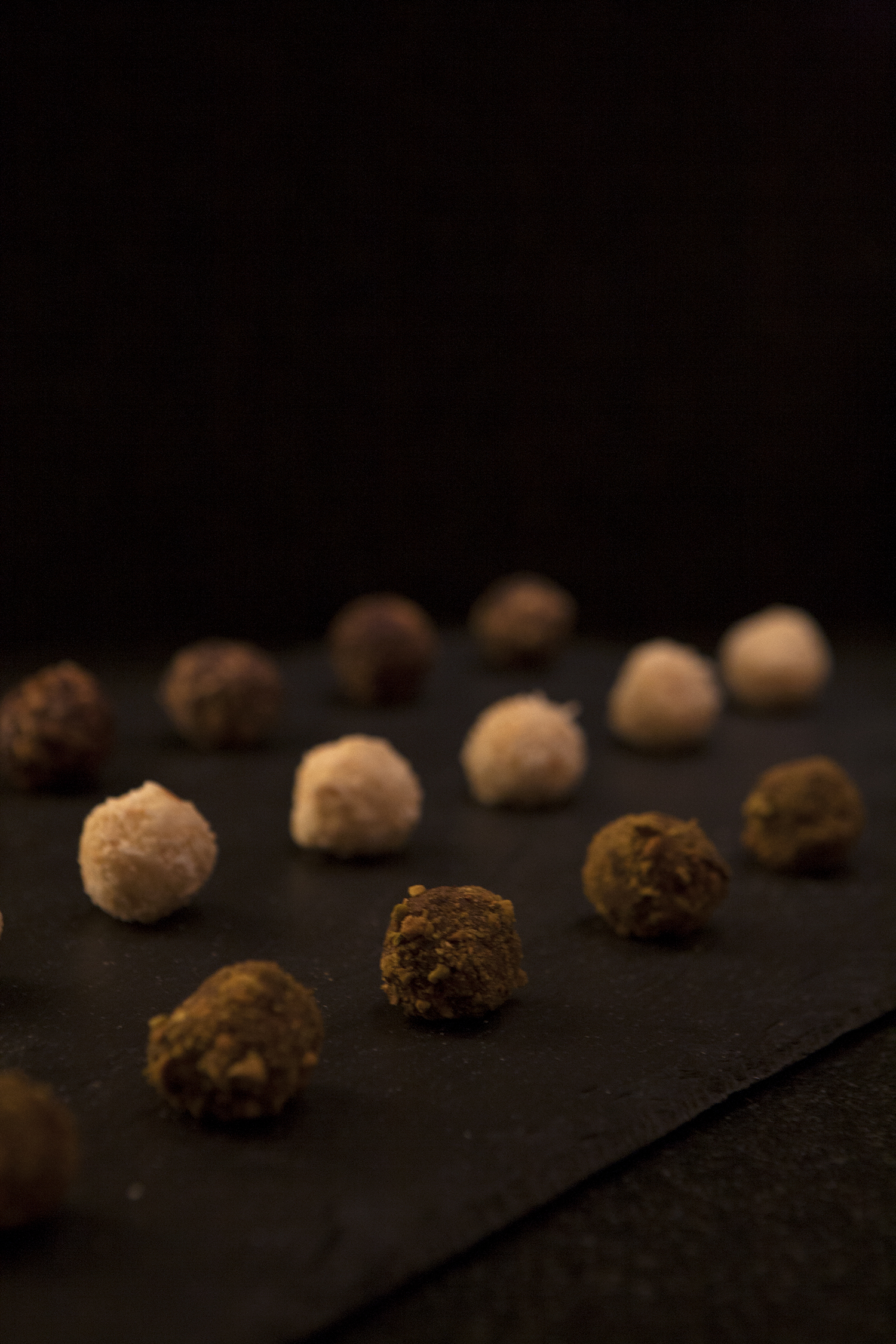 Assorted chocolate truffles