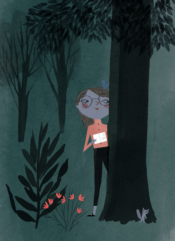 A girl in LOVE. Postcard for Kehvola Design (2015).