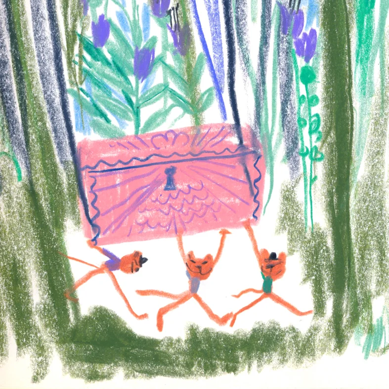 Monkeys with treasure. Unpublished personal work.