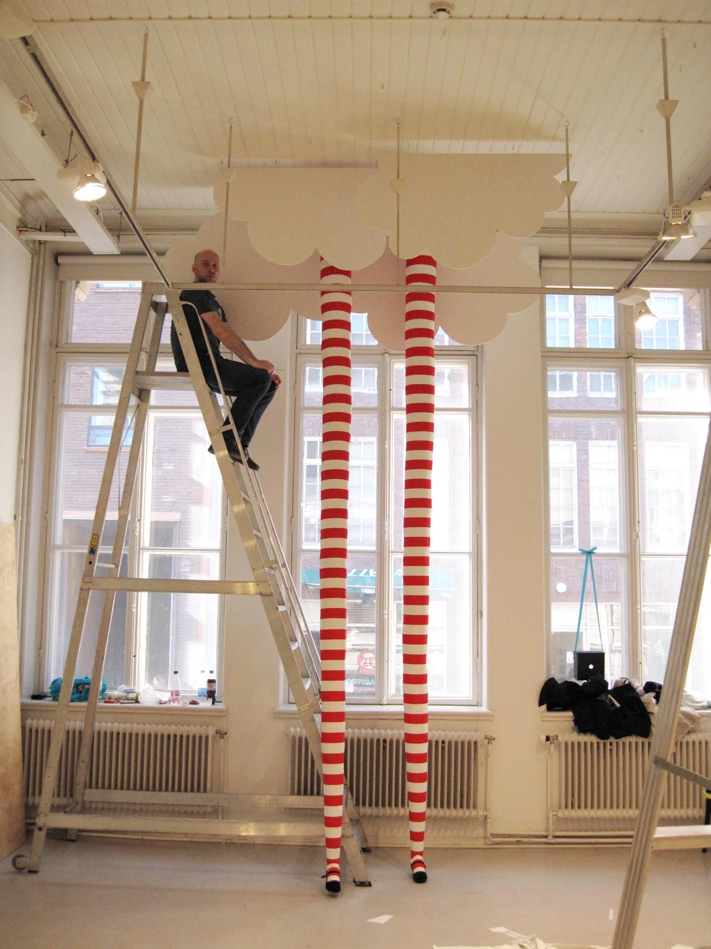 Sylvi's long legs for Annantalo exhibition 2009.