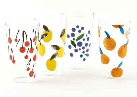 Whimsical Tumbler Glasses Mixed | Handblown Colored Glassware