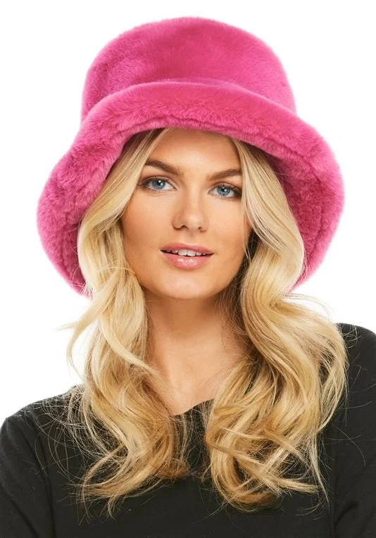 Fabulous Furs Hot Pink Bucket Hat 