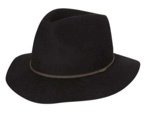 Kooringal Black Mid Brim Rajah Fedora — Homestyle display picture 1