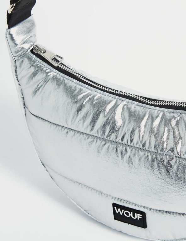 WOUF(ウッフ) グロッシー クロスボディバッグ シルバー Wouf Silver Glossy Crossbody Bag — Homestyle