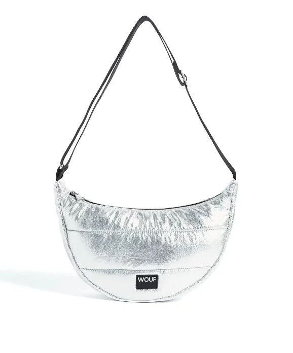 WOUF(ウッフ) グロッシー クロスボディバッグ シルバー Wouf Silver Glossy Crossbody Bag — Homestyle