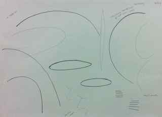 Drawing: arcs and shapes from the coffee shop