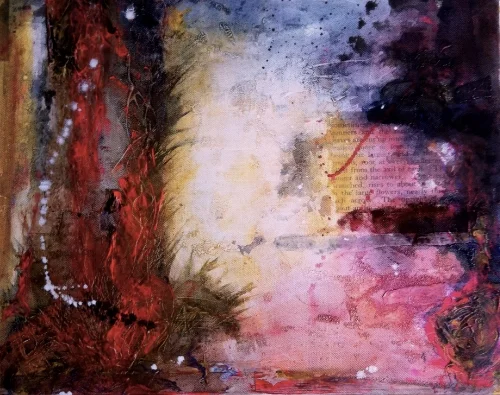  I can go back Acrylic and collage on canvas panel, 55 x 65 cm, framed. £420.