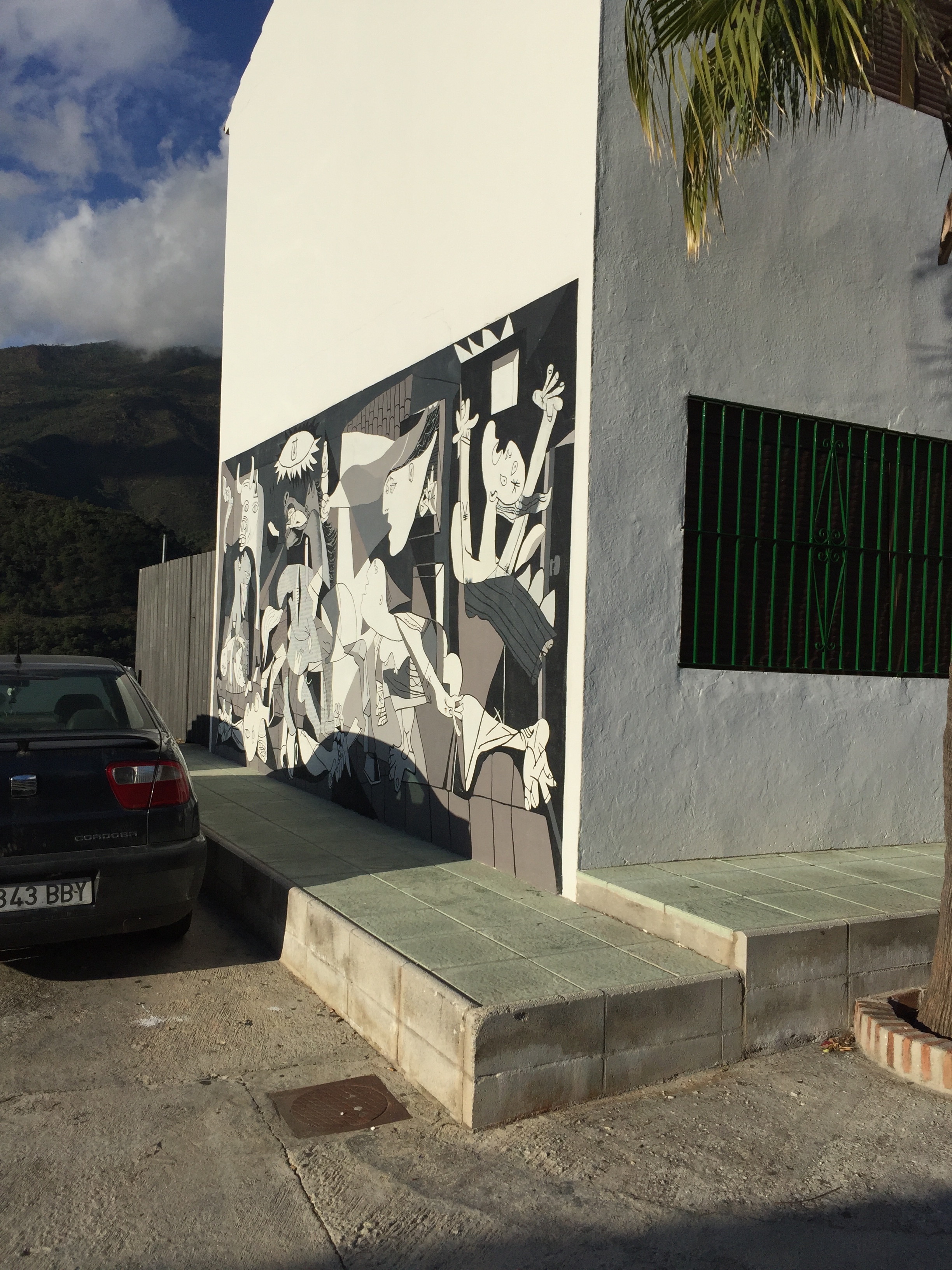 a copy of Picasso's Guernica in a mountain village was a reminder of the power of art to challenge violence