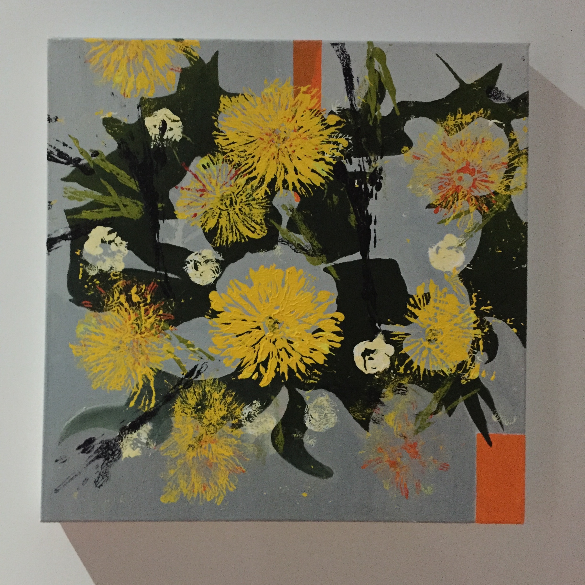 Guaranteed to bring a ray of sunshine into your home. Acrylic on canvas, Lynne Cameron 2015.