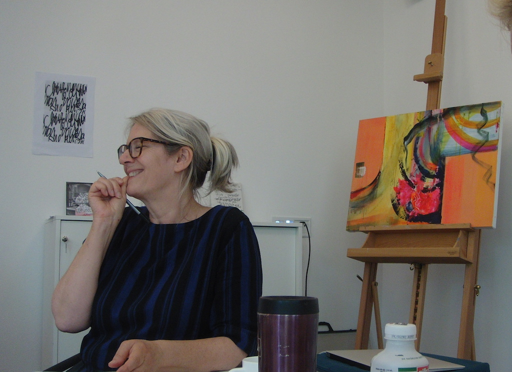 leading a workshop as artist-in-residence, June 2016, Cinepoetics, Freie Universität, Berlin