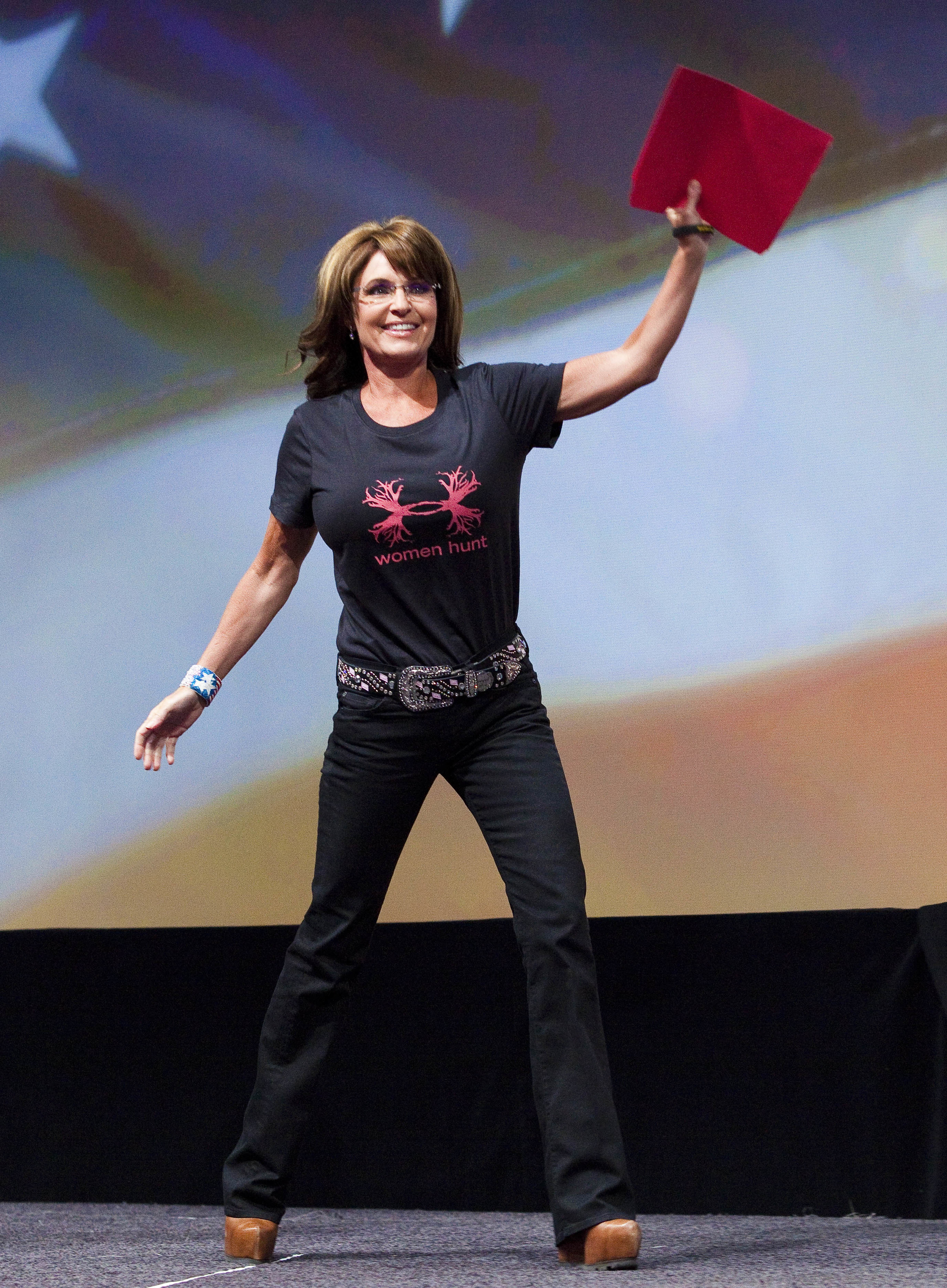  Former Alaska Governor Sarah Palin speaks during the NRA-ILA Leadership Forum at the 2013 National Rifle Association Meeting and Exhibits May 3, 2013 in Houston. 