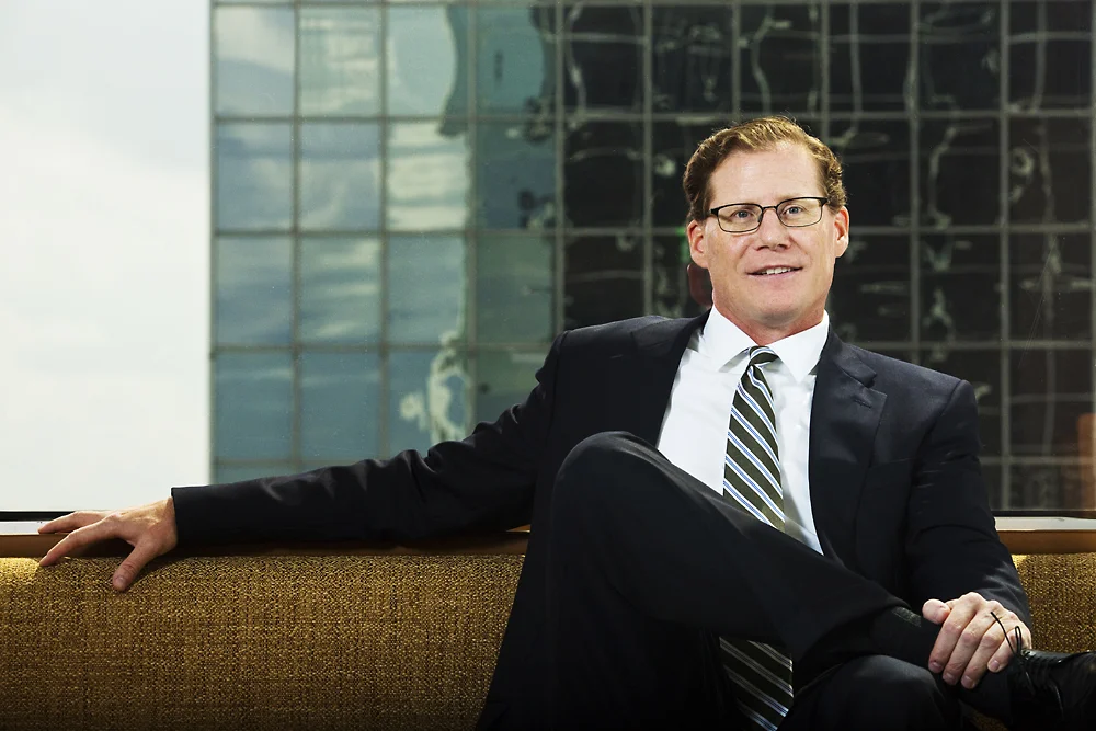 Tom Bastian in the Invesco Houston office.