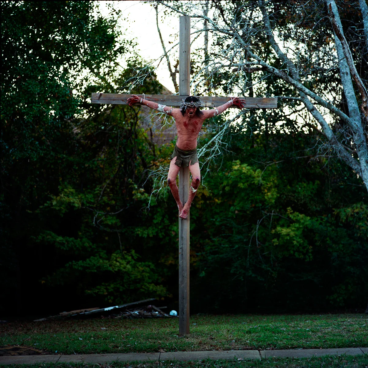 Christ on a cross, East Texas