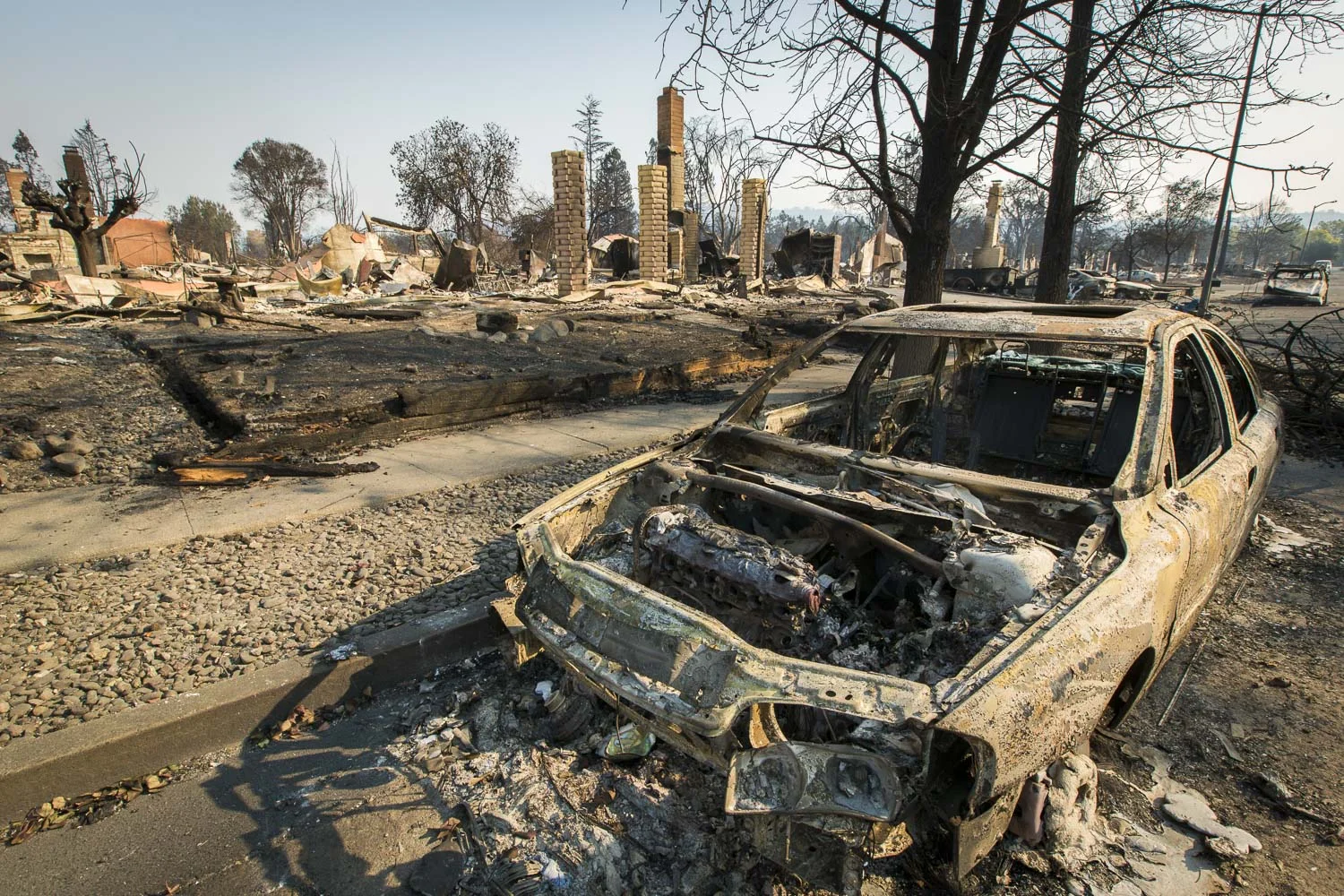 Fire aftermath in the Coffey Park neighborhood Oct. 13, 2017 in Santa Rosa, CA.