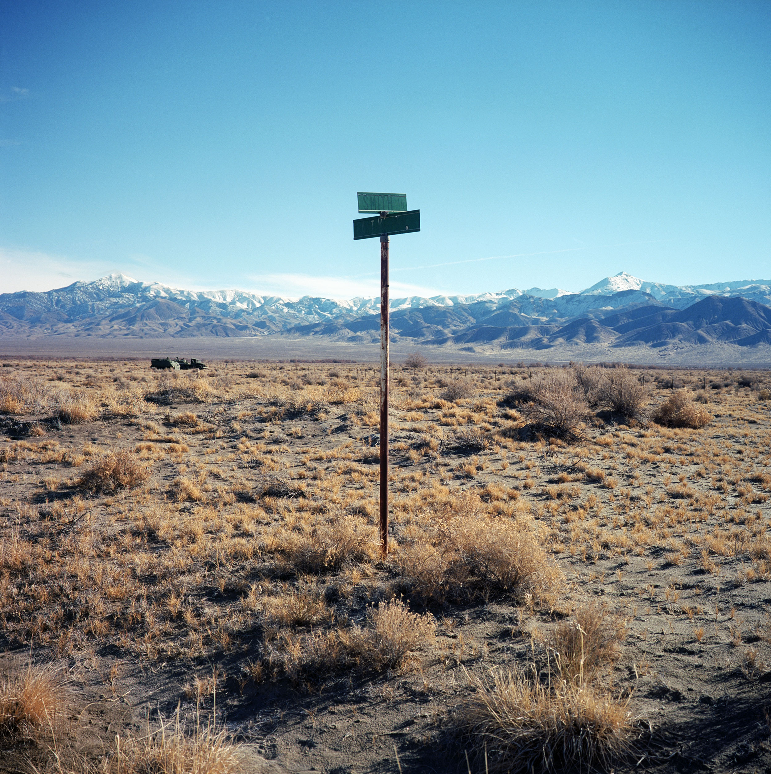  Street signs mark a former neighborhood in Dixie Valley, Nevada. The area was purchased by the US Navy in 1995 to use for combat simulation by fighter and electronic warfare pilots. There’s a part of me that is fascinated by neighborhoods that rever