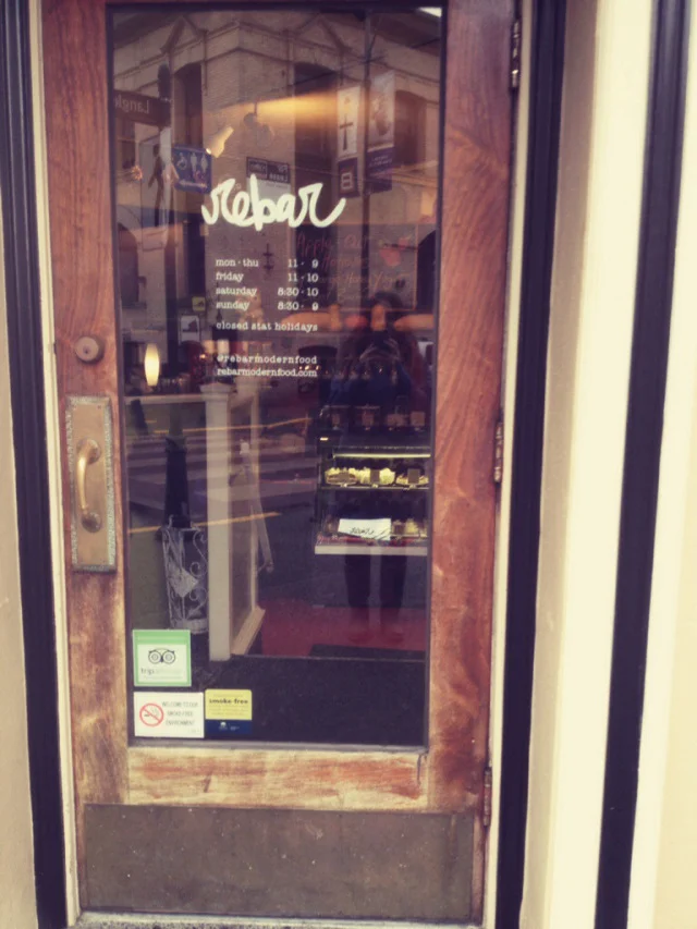 Rebar has a delicious healthy menu and in beautiful Bastion Square downtown.