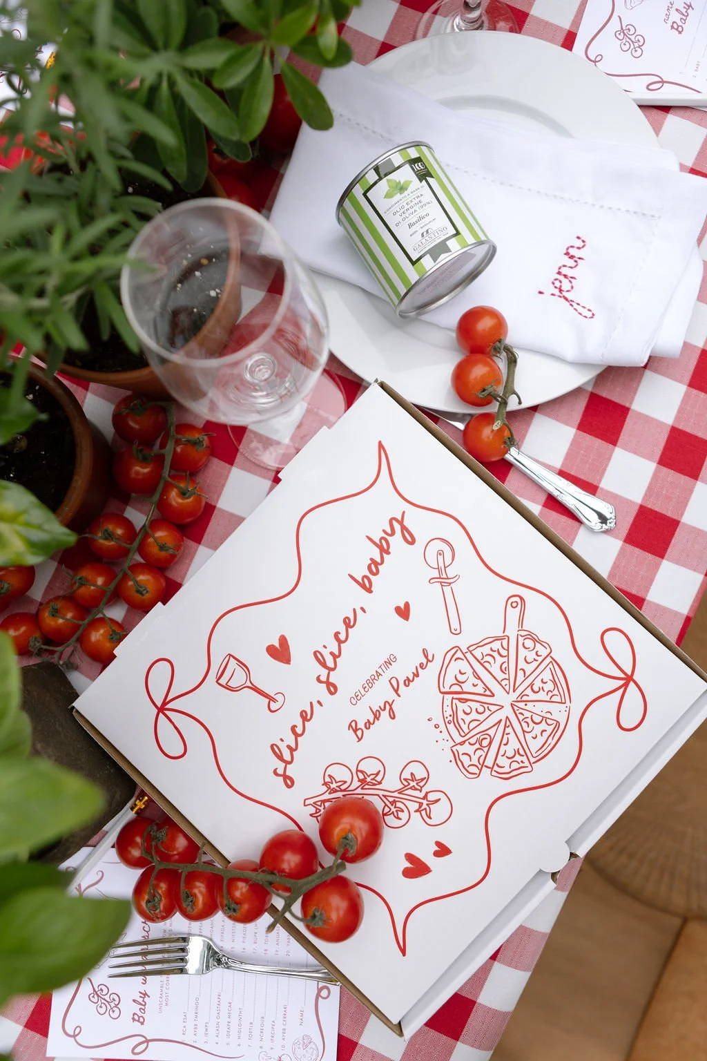 Italian-Inspired Baby Shower in Chicago — Tomato Red &amp; Tuscan Themed Celebration for Mama to Be