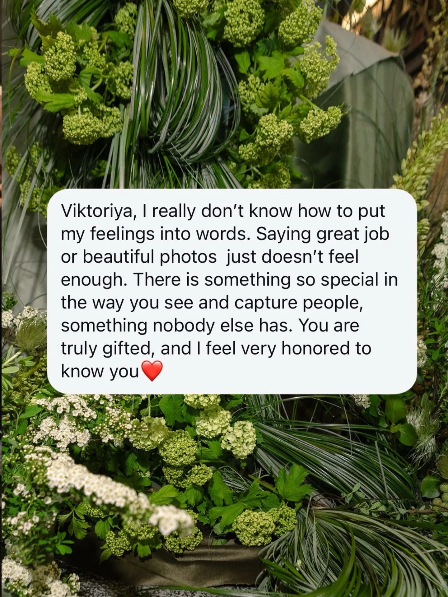 I really do love messages like this. So much heart goes into this work and it&rsquo;s such a privilege to be trusted with moments that matter this much. I love getting to show it back to you in a way that lets you feel it all over again.