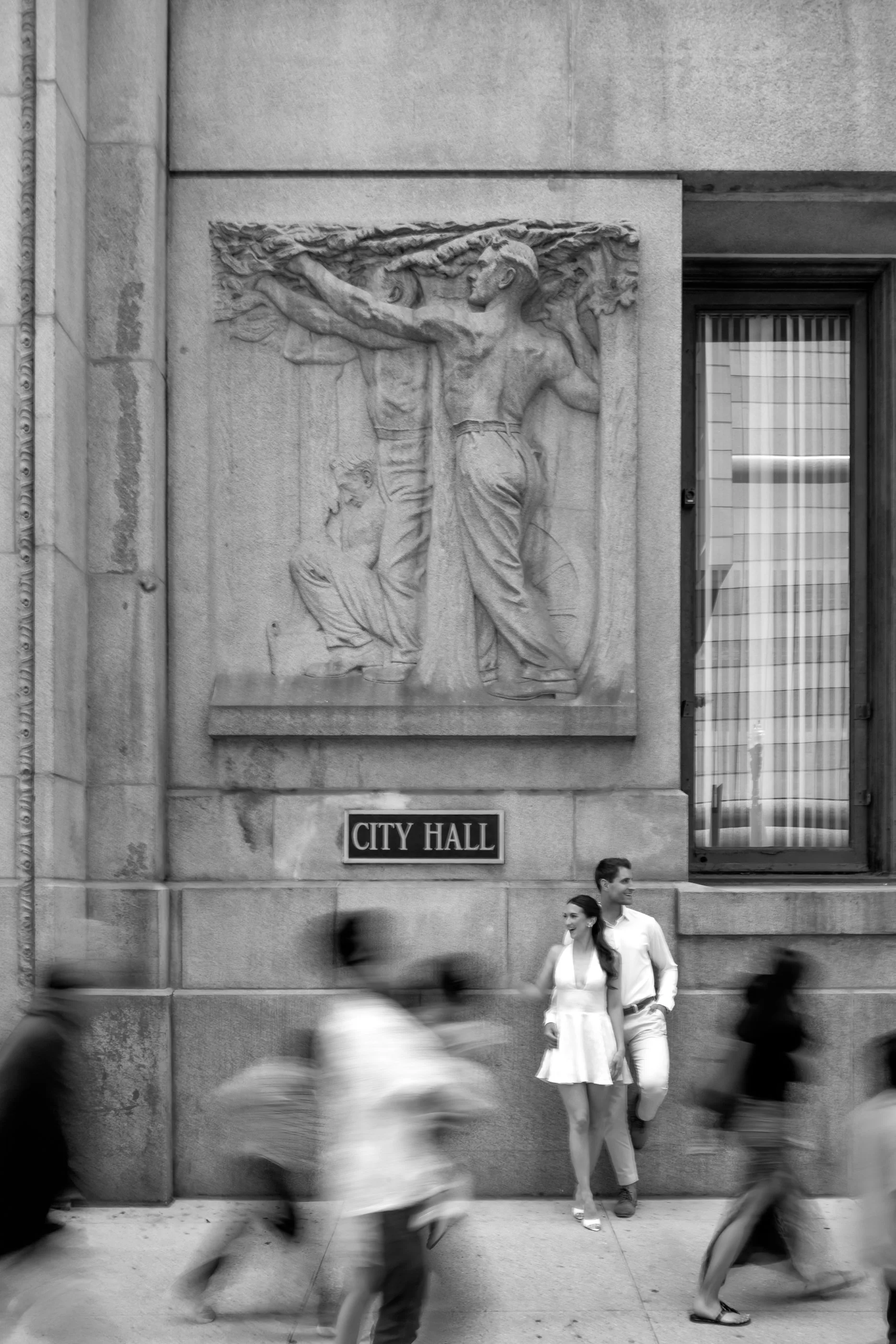 Chicago City Hall and Board of Trade Engagement Photos
