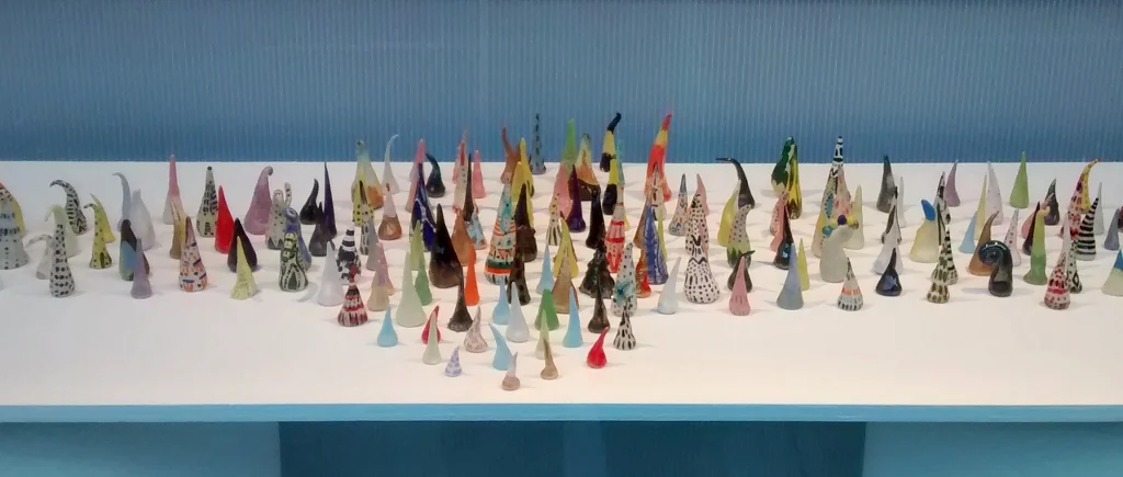 DETAIL SHOT OF 300 CONES AT ROADSIDE ATTRACTIONS