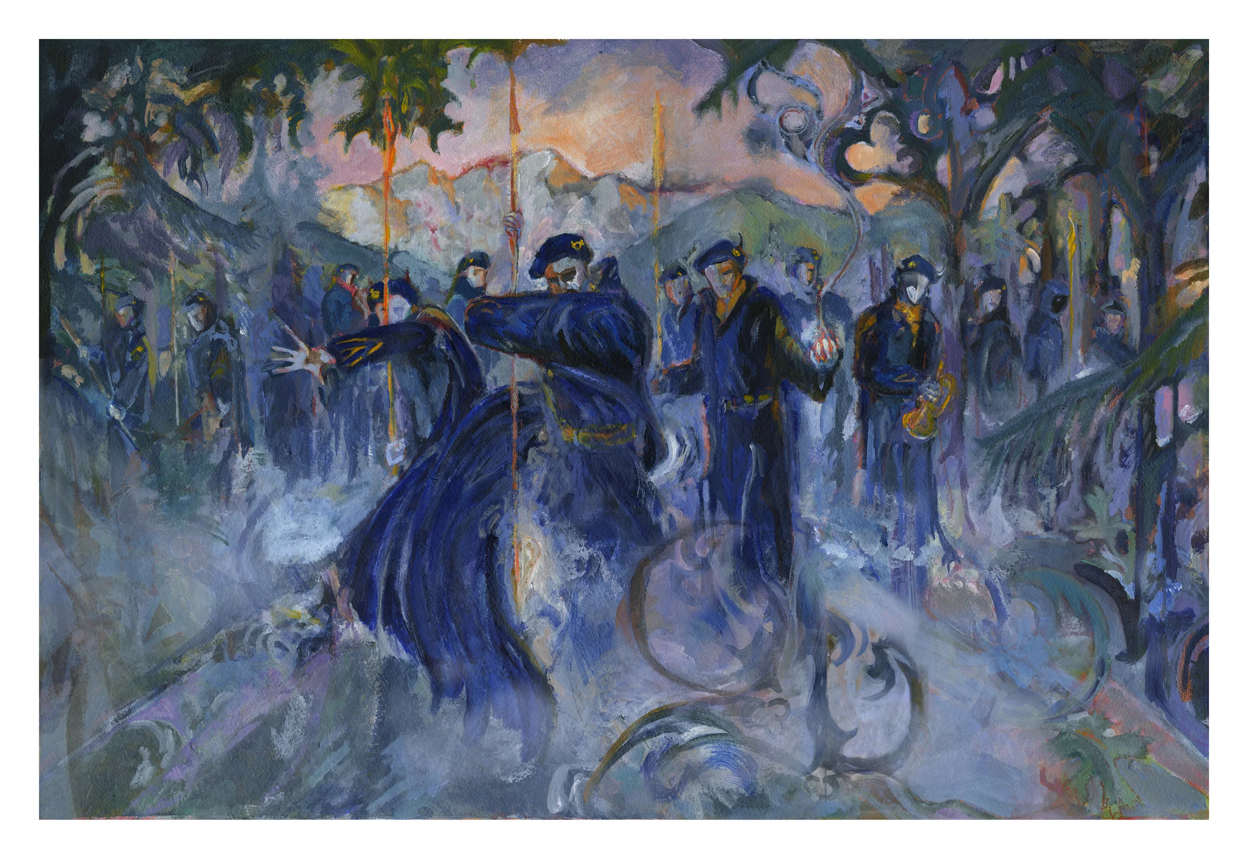 Blue Devils, Master Print by Revere La Noue