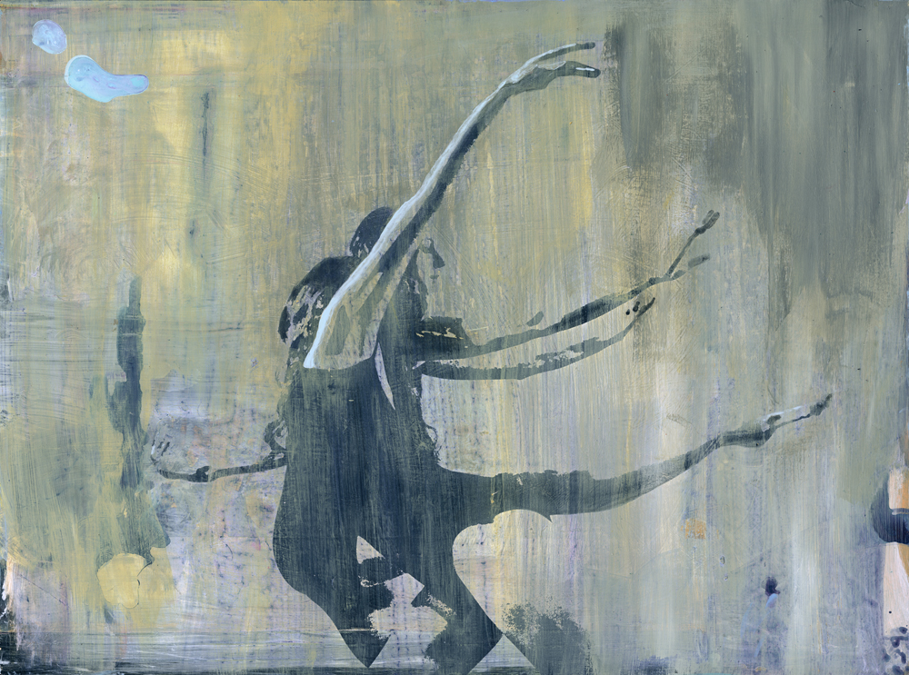Unsimplified no.5, 2014 Acrylic, ink, tape, board mounted on poplar 24 by 32 in