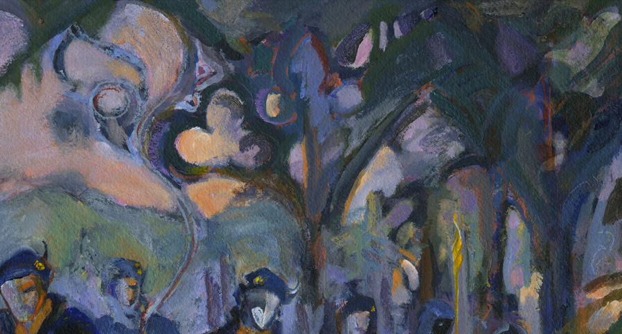 Detail of Revere La Noue's "gothic forest."