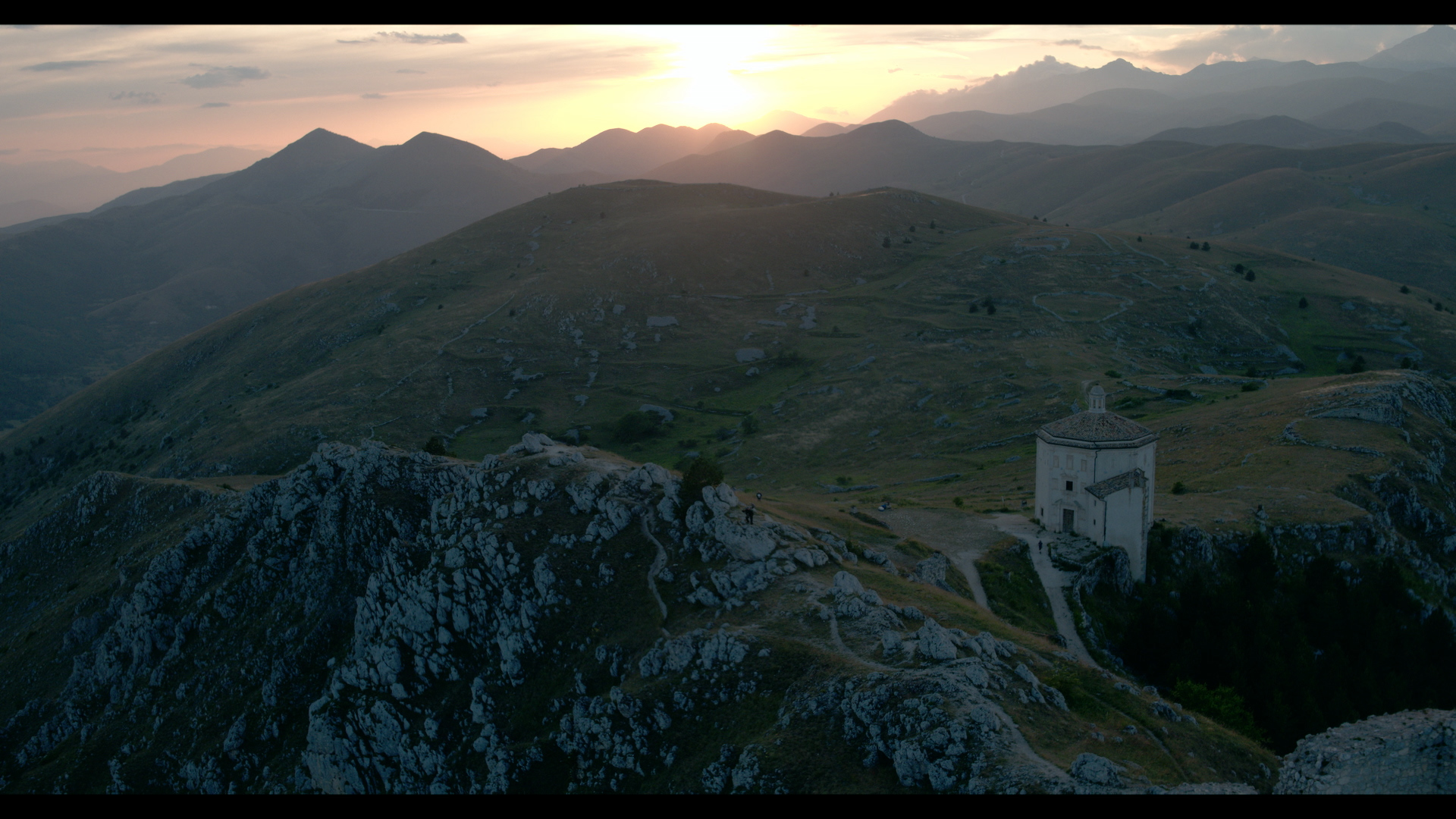 On location for OVERLAND in the mountains where many ancient armies passed on their way to invade Rome