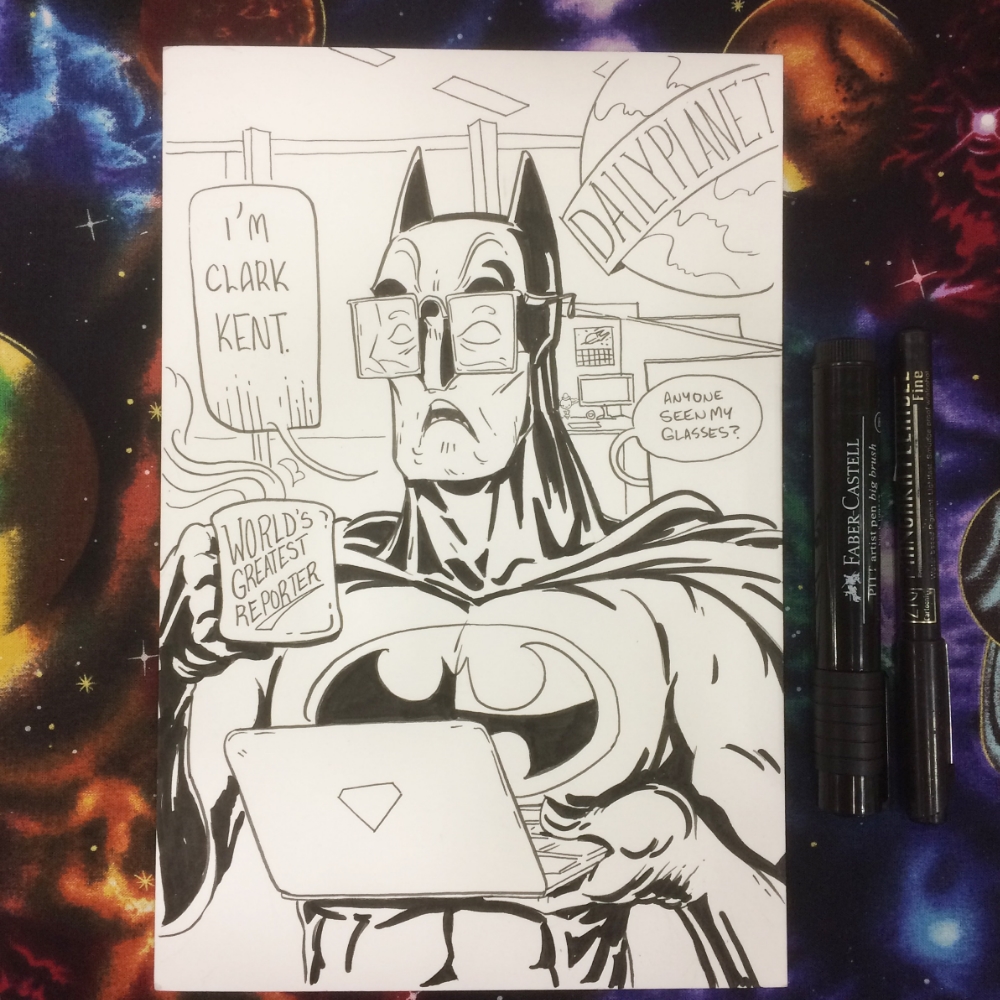 If Batman wore Clark Kent's glasses. People would think he's Clark Kent right? This logic tracks.