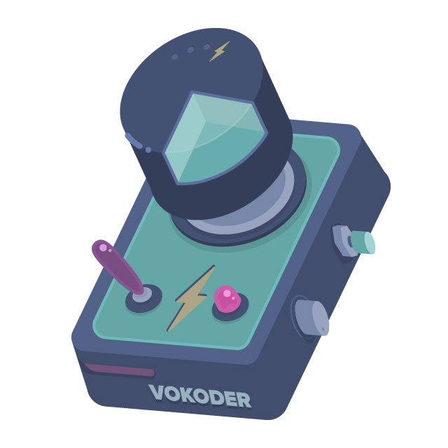 Logo for VOKODER: A lightweight Core Data stack with efficient importing and exporting on the side.