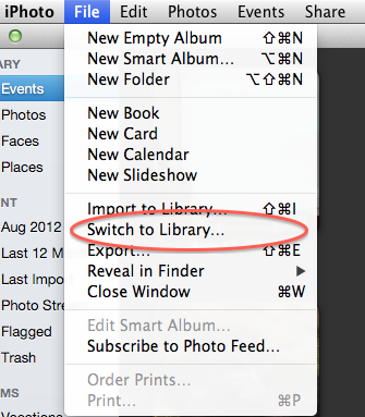 Switch to Library Image