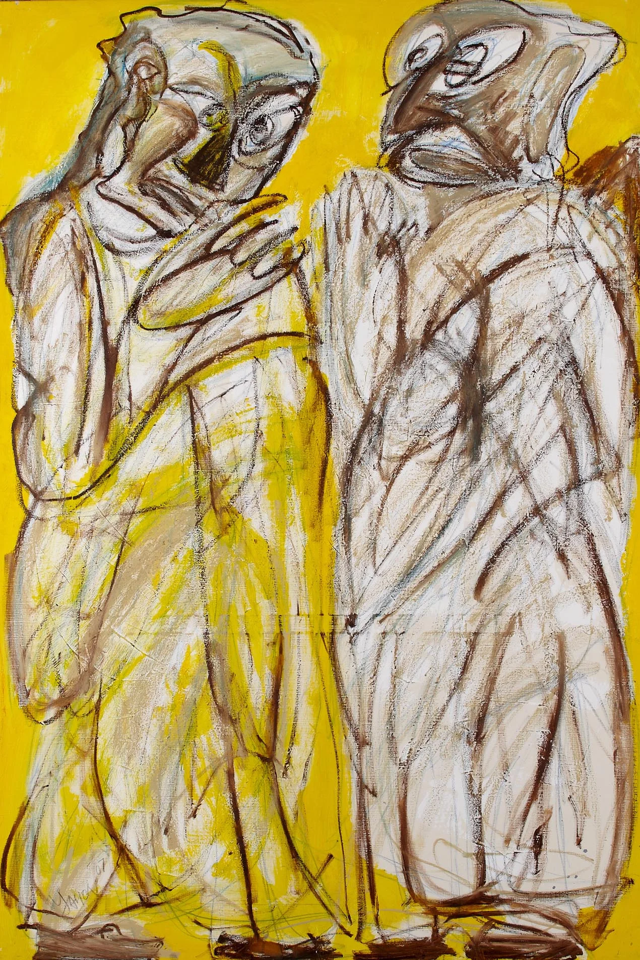 雙羅漢 Double Arhats 200 x 135 cm 2008 壓克力‧畫布 acrylic on canvas
