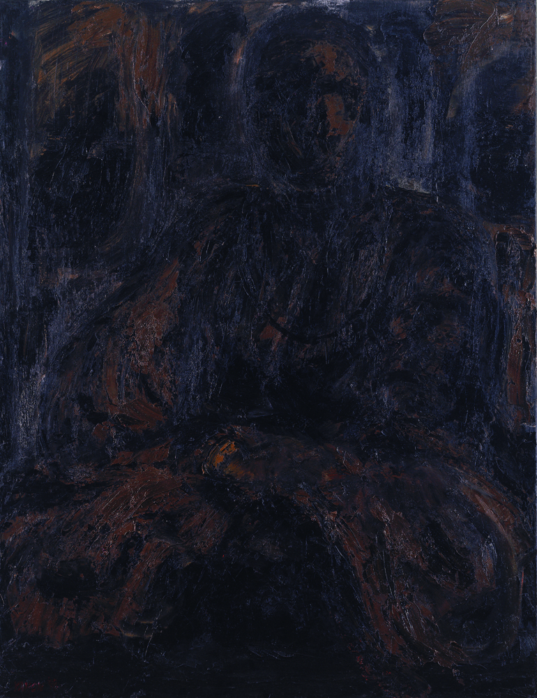 黑禪系列 - 師父 Black Zen Series - Mentor 53x45.5cm 1998 油畫‧畫布 oil on canvas.jpg