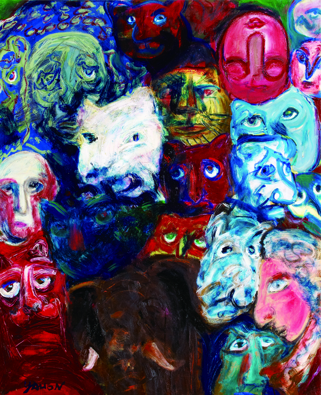 百面相 Faces 100x80cm 2011 壓克力‧畫布 Acrylic on canvas(1).jpg