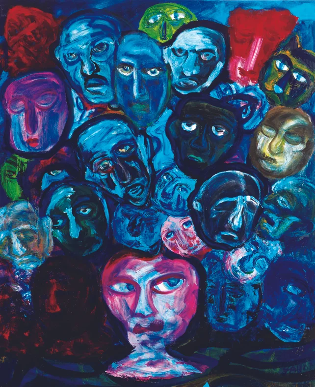 百面相 Faces 162x130cm 2011 壓克力‧畫布 Acrylic on canvas(2).jpg