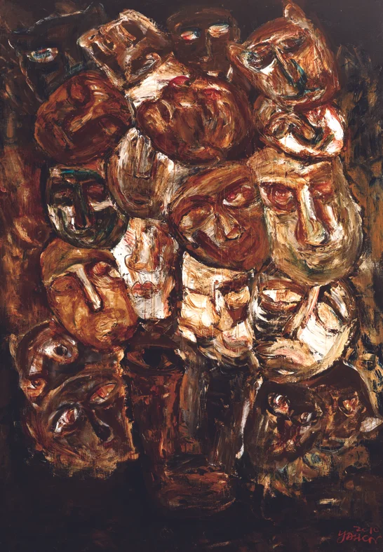 百面相 Faces 200x135cm 2011 壓克力‧畫布 Acrylic on canvas(2).jpg