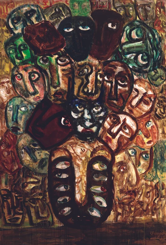 百面相 Faces 200x135cm 2011 壓克力‧畫布 Acrylic on canvas(4).jpg