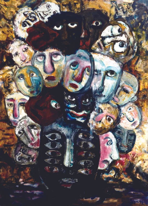 百面相 Faces 200x135cm 2011 壓克力‧畫布 Acrylic on canvas(7).jpg