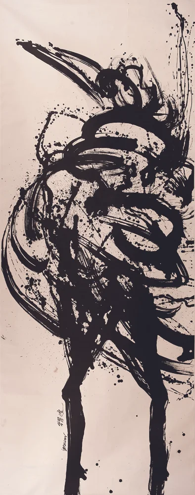 動物系列 - 母雞 Animal Series - Hen 387x165cm 2011 水墨‧宣紙 Chinese ink on rice paper.jpg