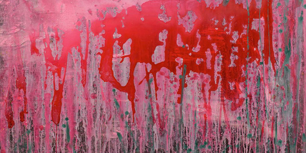 張耀煌,《繁花—歸宿》部份截圖,壓克力、油畫,130x97cm,2012