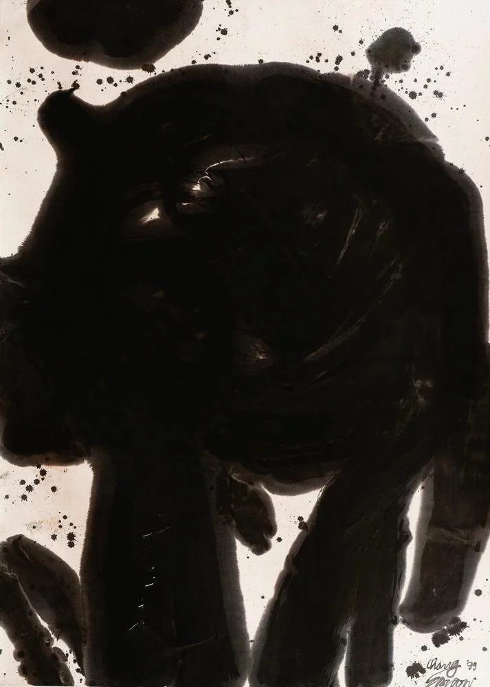 意形 Idea and Shape Series 水墨‧宣紙 Chinese Ink on rice paper 210x142cm 1999