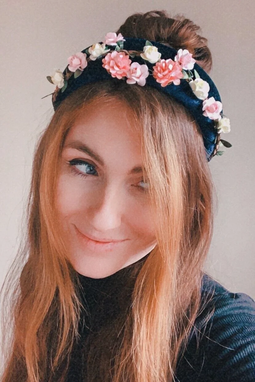Romantic Pink Floral Crown — Flower Child Hair display picture 3
