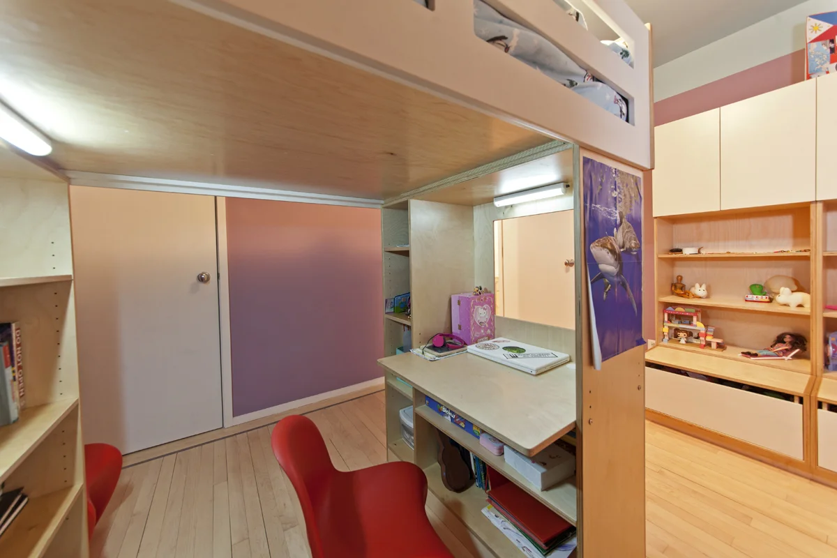 casa kids workspace under loft bed