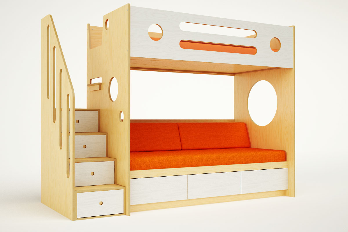 Marino Bunk Over Daybed With Stairs Casa Kids Marino Bunk Over Daybed With Stairs Casa Kids