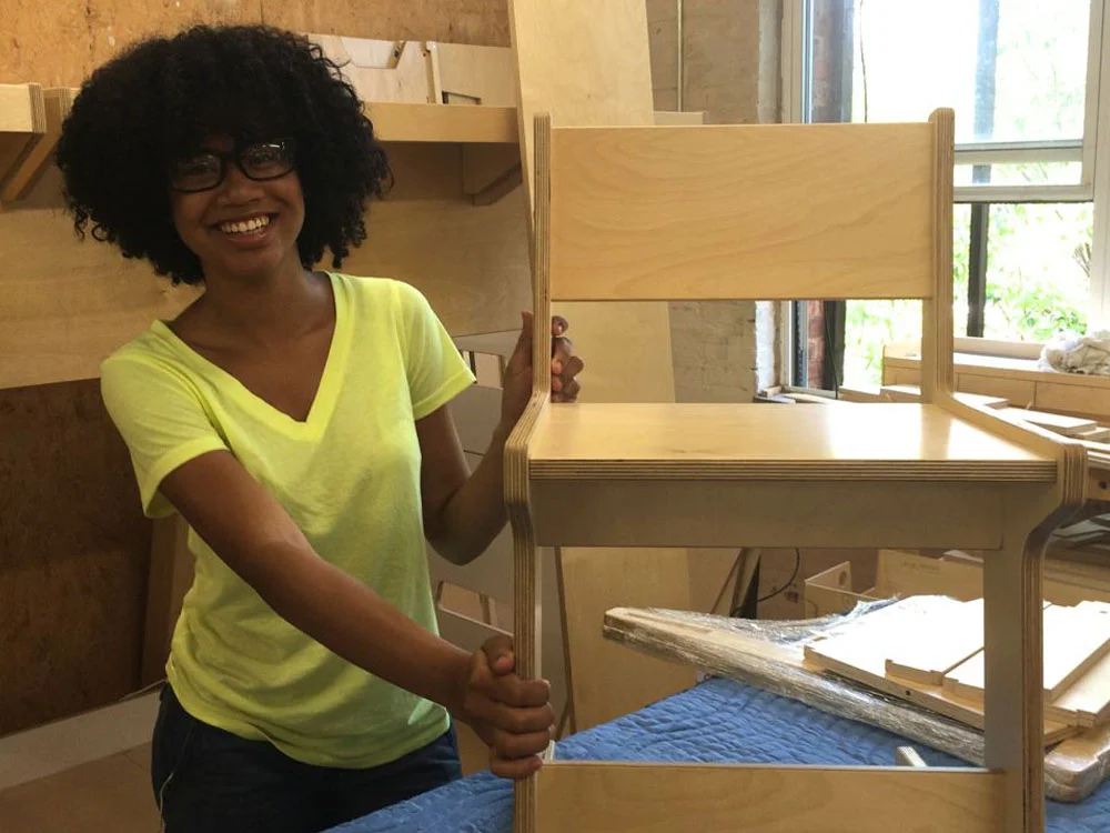 Sanded, oiled and assembled chair by Ediliza Peralta