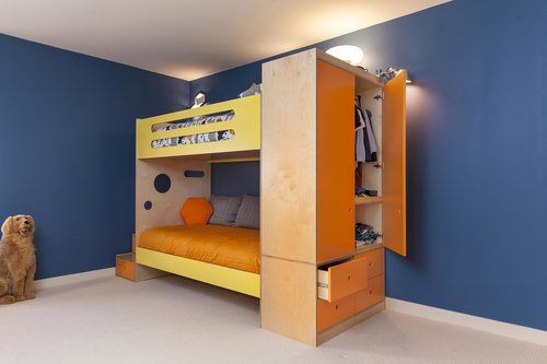 An attached armoire on our Marino Bunk bed