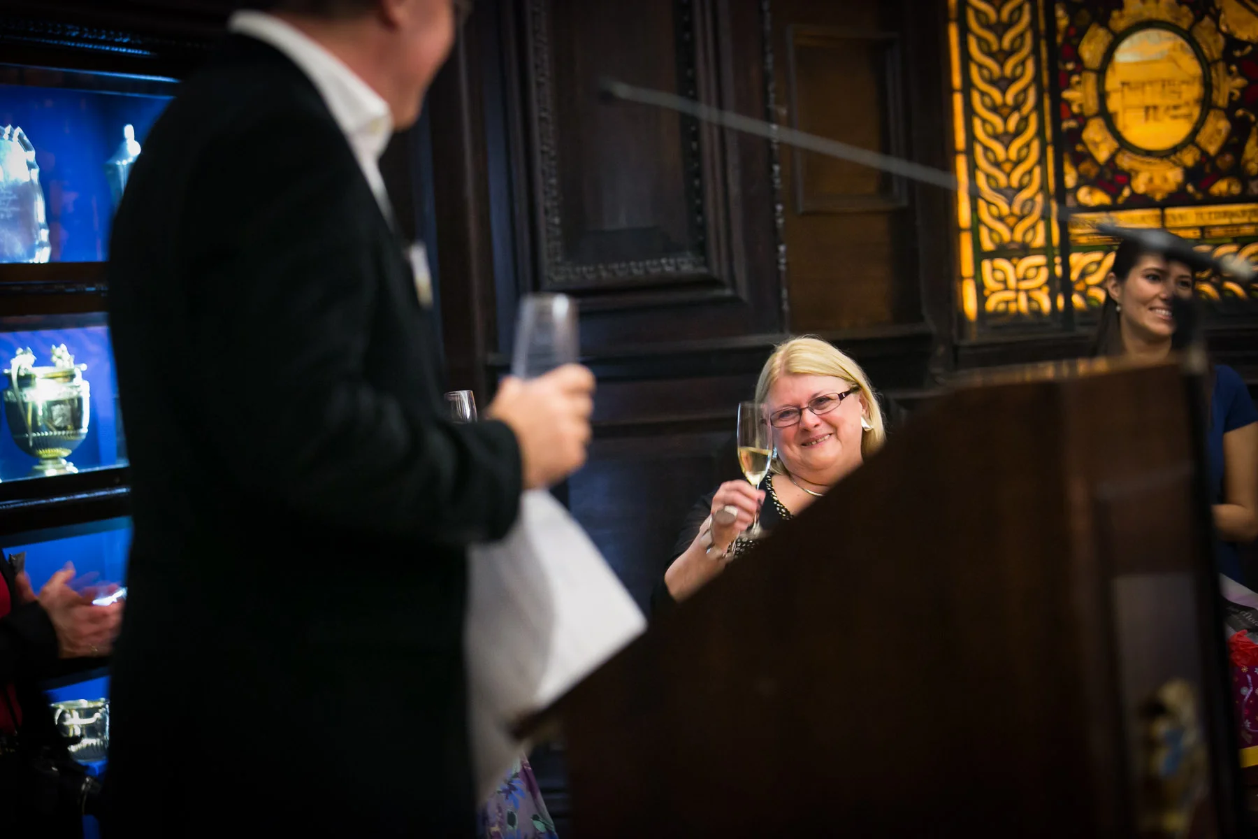 Carole Blake, responding to Peter James' toast
