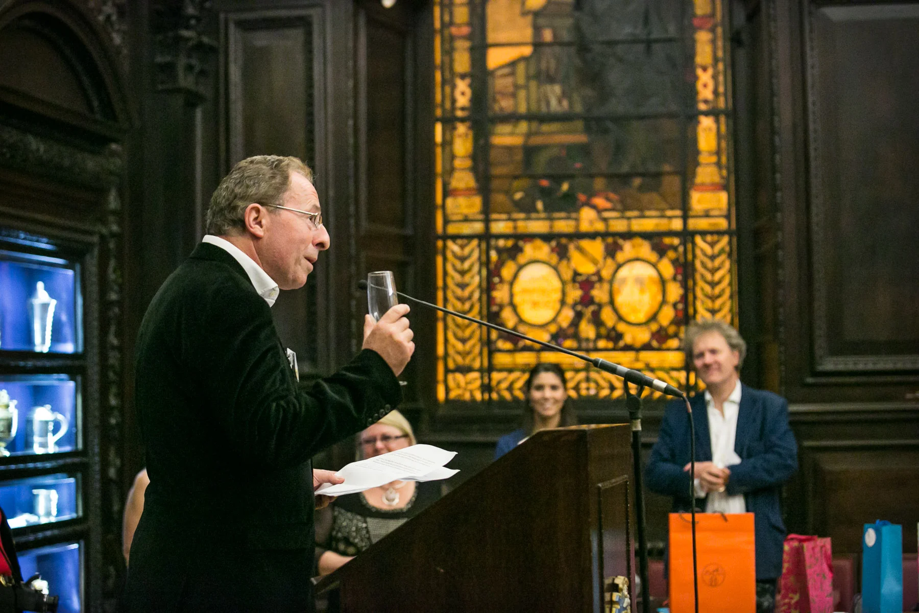 Peter James, proposing a toast