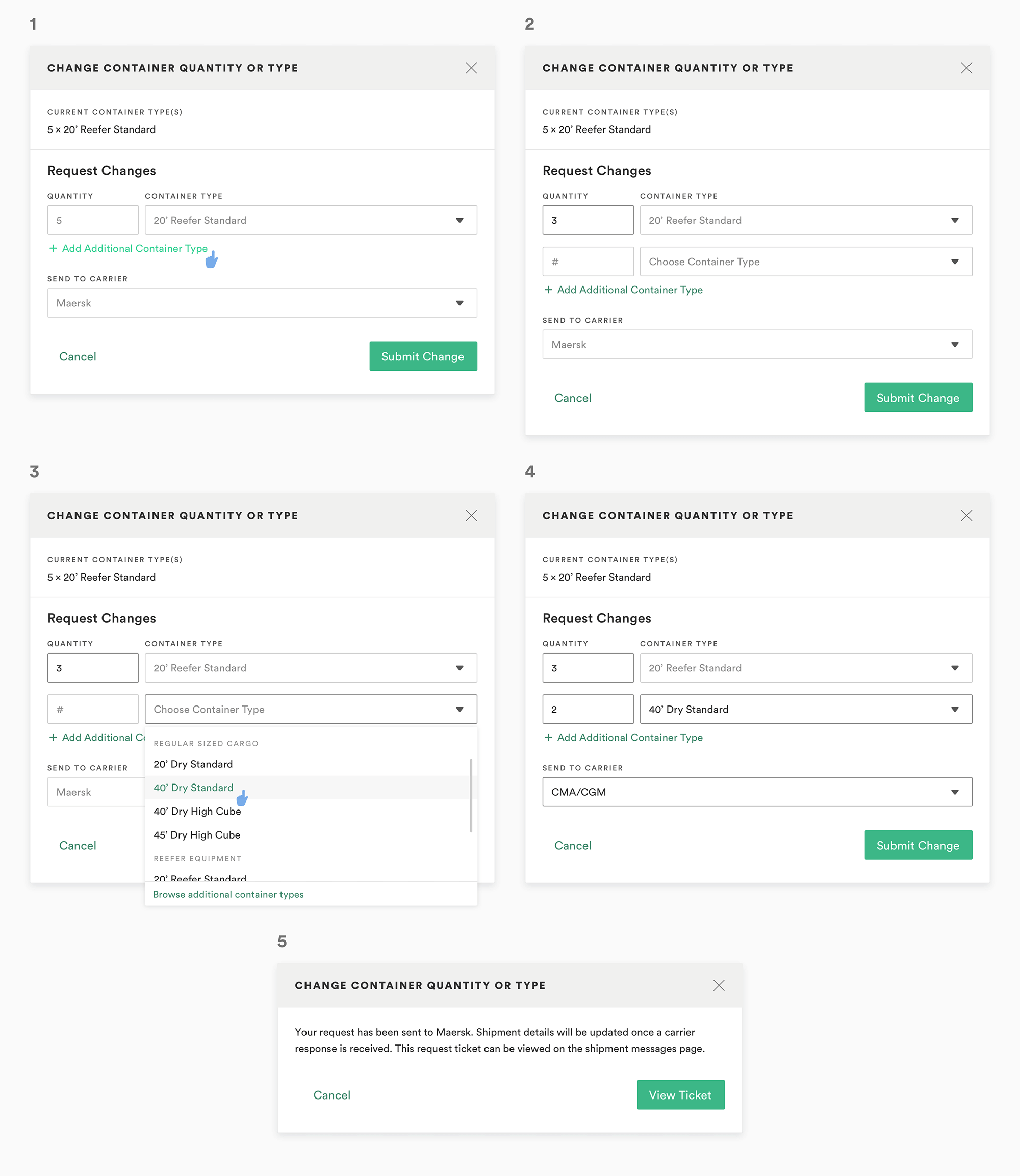 Shipment Change flow